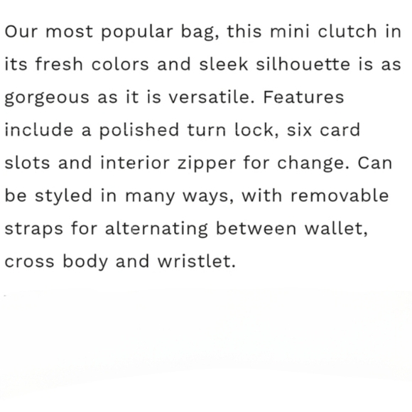 NWT  Joy Susan  Mini Crossbody Wristlet/ Clutch  Leather  w/Straps Blue/Green - Picture 7 of 7